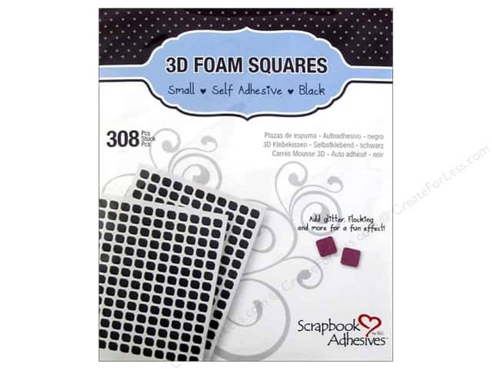 Scrapbook Adhesives 3D SelfAdhesive Foam Squares 308/Pkg Black hobbygarasjen.no